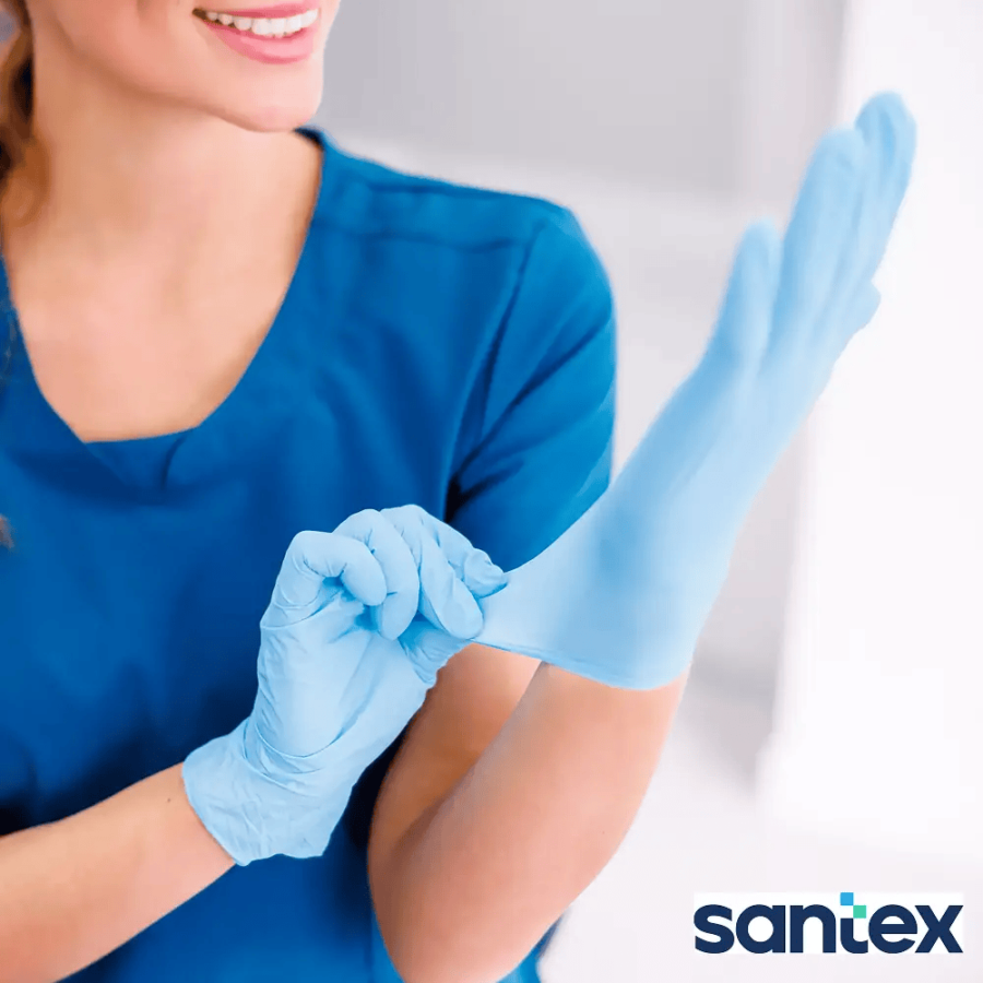 Guantes-Nitrilo-sin-Polvo-Santex-Nitriflex-Soft-Blue-Uso